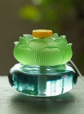 古法琉璃加湿器家用客厅人造水晶小型静音大雾量桌面喷雾摆件送礼