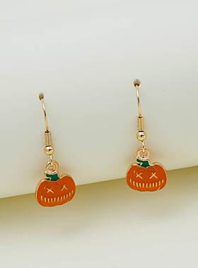 Halloween Earrings Pumpkin Head Earrings万圣节耳环南瓜头耳坠