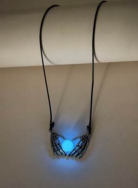 Halloween Jewelry Skull Head Glow Bead Necklace万圣节项链