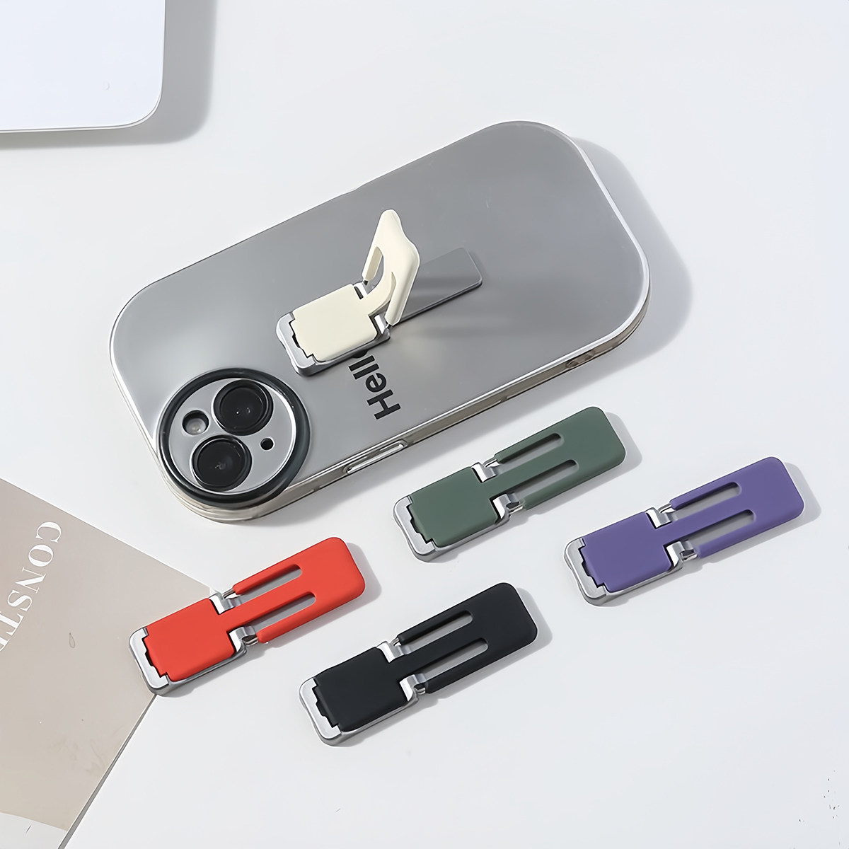 手机支架轻薄背贴硅胶指环扣支架带迷你便携随身折叠支架隐形背贴手机壳后背面支撑架子桌面直播追剧不伤手,淘宝优惠券,粉丝福利购,淘宝优惠卷