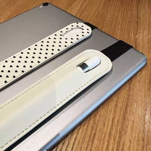 电容笔防丢保护套适用applePencil1/2代弹力松紧带皮革笔套ipad平板华为mpencil1通用电容笔触控笔防刮收纳袋 - 图1