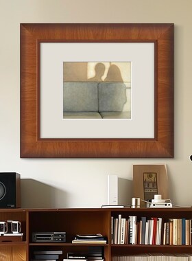 法式小众艺术客厅装饰画中古风人物餐厅玄关壁画横U版复古实木挂