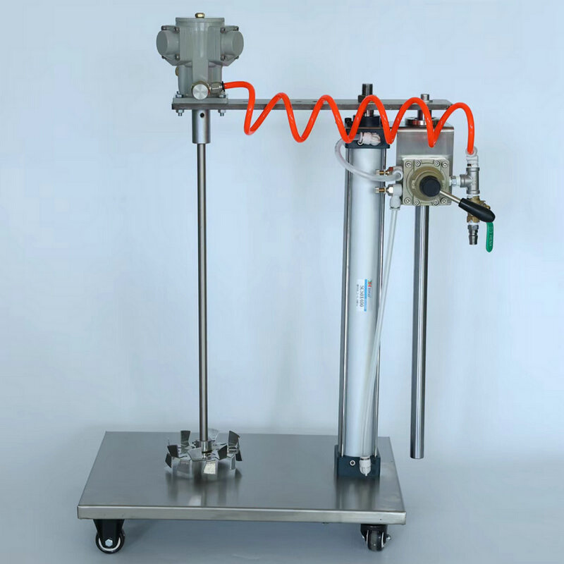 加5仑自动升降式气动搅拌机工业涂料油墨油漆大型不锈钢搅拌器-图3