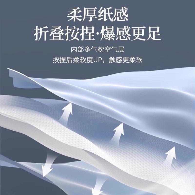 植护捏捏纸悬挂式抽纸餐巾纸面巾家用纸实惠装擦手整箱批卫生纸巾