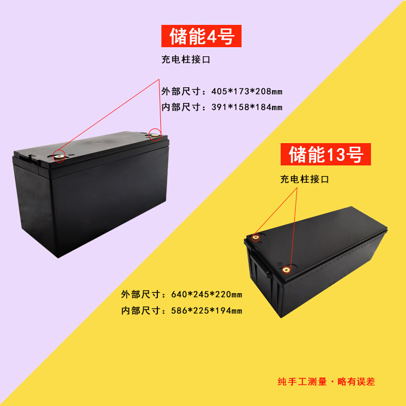 12V55A70A90A100A120A150A200A250A300A大容量储能锂电池防水外壳 - 图2