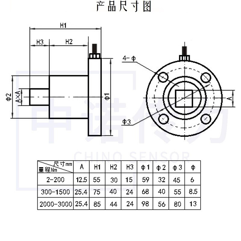 高精度静态扭矩测扳手扭力传感器1Nm5Nm10Nm50Nm100Nm500Nm1000Nm - 图0