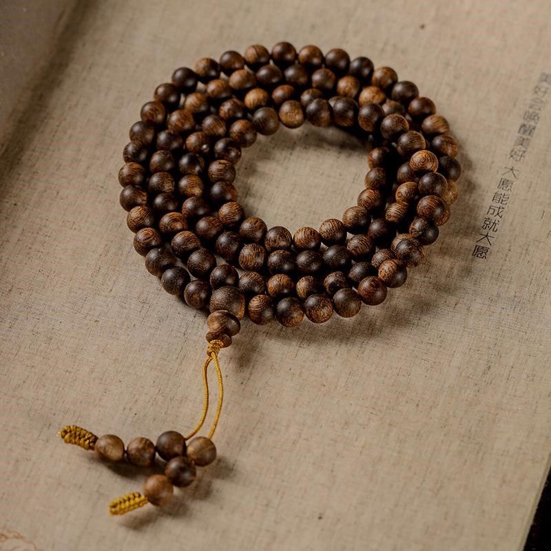 正区沉水级达拉干沉香香韵醇厚满油蜜6mm108颗佛珠手串念珠多圈款,淘宝优惠券,粉丝福利购,淘宝优惠卷