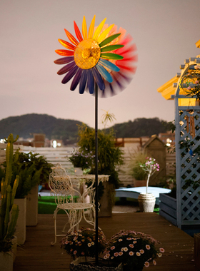 户外花园庭院别墅风车旋转美式