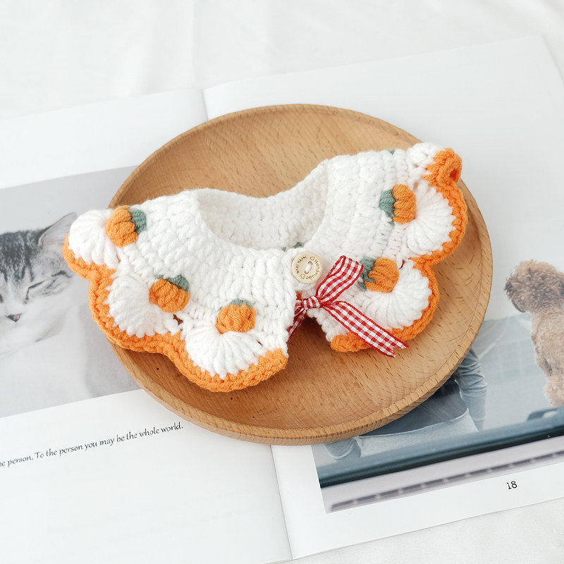 猫咪项圈手工编织diy材料包毛线铃铛颈圈小型犬宠物狗狗针织围脖,淘宝优惠券,粉丝福利购,淘宝优惠卷