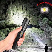 30000 LM High Power XHP50 2 LED Flashlight 5 Modes USB Zooma