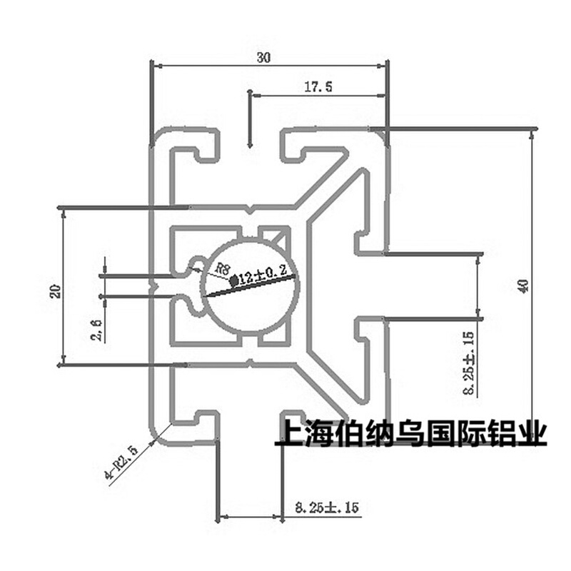 型材加工E铝型材3040铝型材3040工业铝合金型材铝合金框架材料304 - 图0