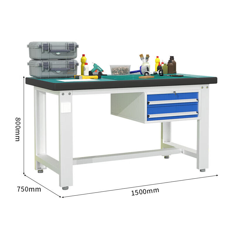 荣将防静电工作台重型钳工维修操作台桌带抽屉车间流水线实验室电 - 图1