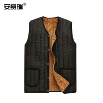Anseigree anti-cold and caveat waistcoat work Shoulder Fall Winter Warm Labor vest 3XL black 300932