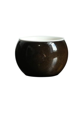 收藏版阴沉木金丝楠把玩主人杯个人专用高档茶杯中陶瓷创意喝茶