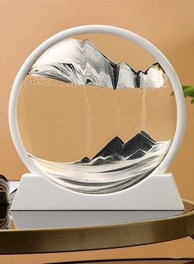 流沙画摆件沙漏办公室客厅桌面卧室书桌圣诞男女生日礼物创意装饰