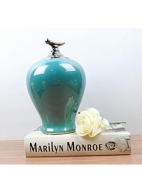 简约现代陶瓷高档裂纹釉储物罐家居饰品摄影背景样板房橱柜摆饰