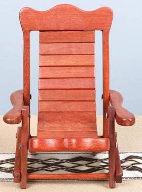 实木手机架红木微家具躺椅懒人手机支架花梨木创意木质桌面小摆件