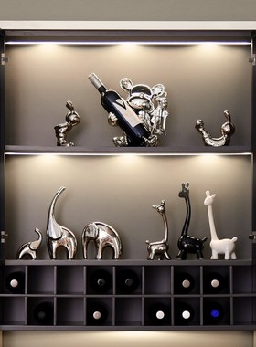 酒柜装饰品红酒架l摆件轻奢玄关电视柜办公室桌面摆设乔迁新居礼