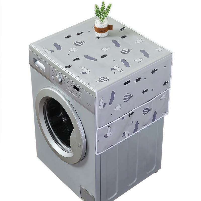 Household refrigerator dustproof cover multi-function cover cloth PEVA waterproof oilproof refrigerator cover towel home fabric dustproof bag