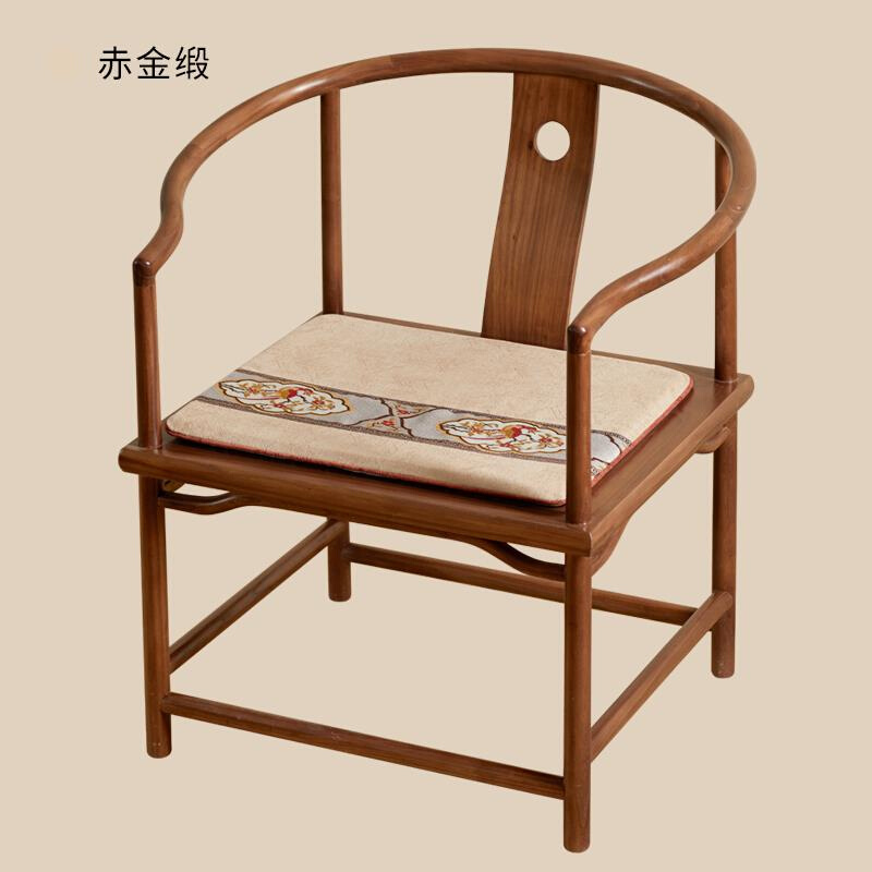 新中式茶椅垫坐垫鹊返家祥四季茶桌餐椅垫红木太师椅圈椅实木座垫-图2