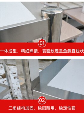 不锈钢货架仓f储置物架 四层家用厨房置物架 仓库超市酒店厨房货