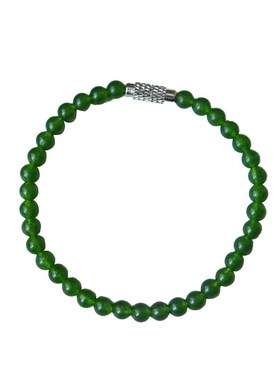 新中式轻奢绿色天然石手工串珠手链女百搭高级感气质小众国风手串