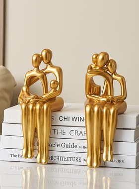 北欧小众艺术人物摆件轻奢书柜架家居F装饰品样板间办公室酒柜摆