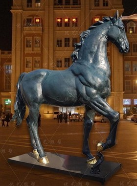 厂促广场a大型铜奔马雕塑 厂家供应 室外欧式铜马 景观装饰铜动物