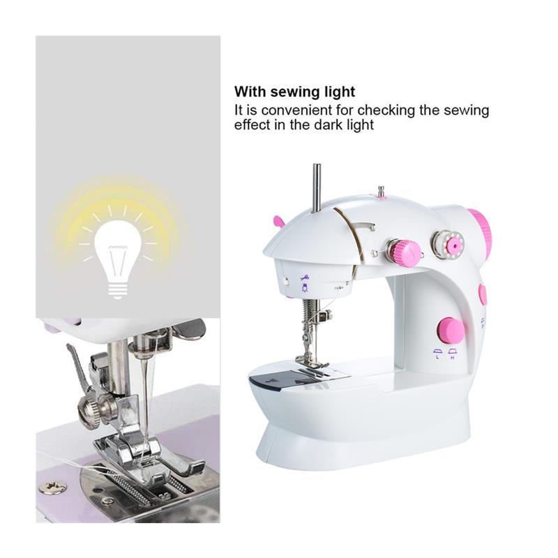 Mini Sewing Machine 2-Speed Double Thread Portable Electric - 图3