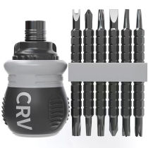 Vanguard ratchet screwdriver telescopic cross I-shaped double-head dual-use batch head screwdriver multifunctional anti-slip change