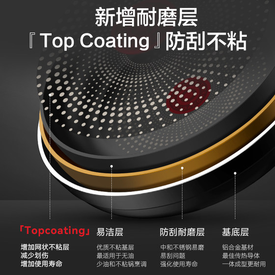 Supor pan fire red dot poly oil frying pan authentic