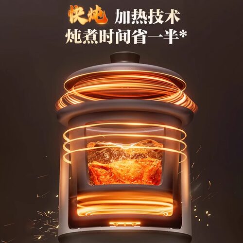 苏泊尔电炖锅煲汤锅全自动家用紫砂锅炖汤炖锅煮粥电砂锅烹饪机 - 图0