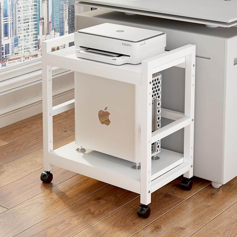 Floor-standing multi-layer movable printer storage rack office home computer host chassis storage and placement rack