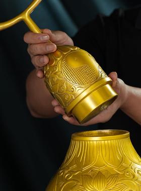 黄铜葫芦摆件招财工艺礼品摆饰开口空心家居客厅玄关装饰办公室福