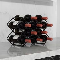 Red Wine Rack Rhomboid Wine Grid Upscale Swing Piece Home Red Wine Cabinet Rack Grid Subwine Grid rhombus Rhombus