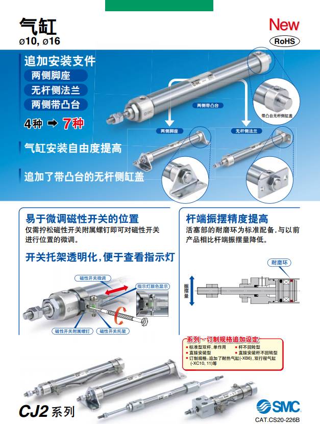 原装CDJ2D CJ2D10 CJ2D16-35Z 40Z 45Z 50Z 60Z 75Z-B迷你气缸-图0