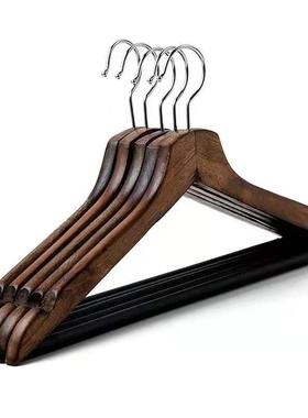 样板房衣帽间衣柜摆件原实木复古衣架成人横杆挂件装饰小饰品家居