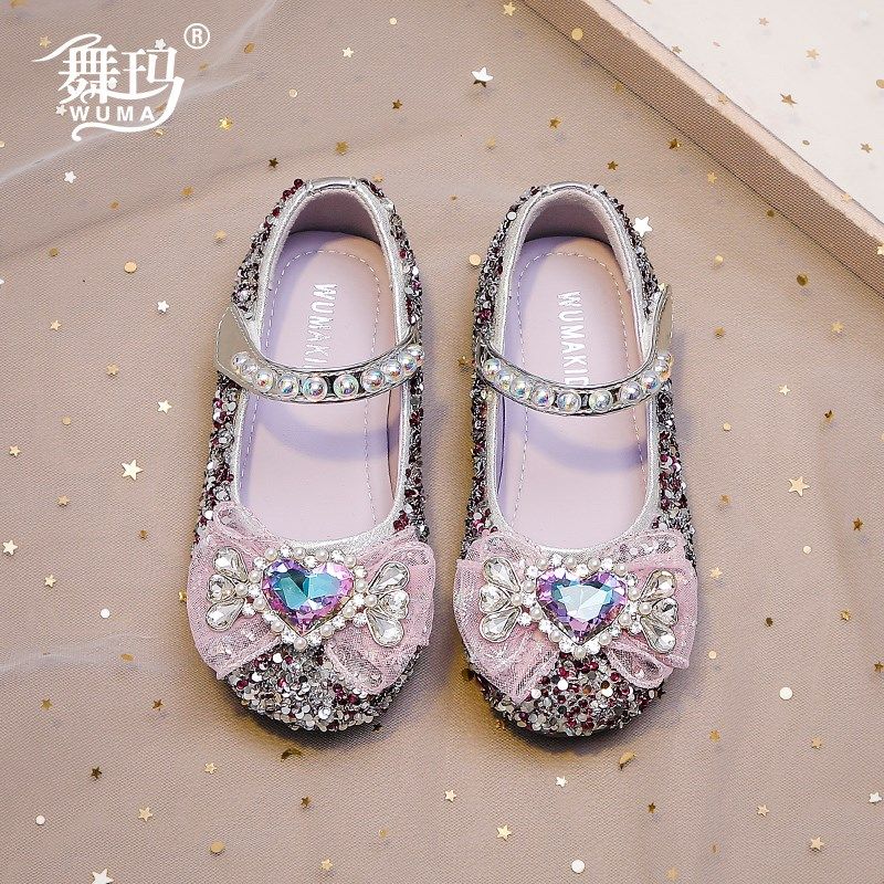 女童鞋子儿童公主水晶鞋2024新款秋款女孩秋季水钻走秀小高跟皮鞋,淘宝优惠券,粉丝福利购,淘宝优惠卷