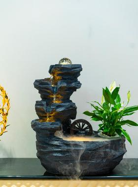 风水轮流水摆件循环水喷泉办公室景观落地招财生财庭院风水球鱼池