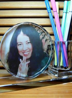 三毛纪念品陈懋平礼物女作家礼品人偶模型装饰品收藏摆设水晶摆件