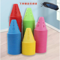 Wheel Slip Pile 8 cm Windproof Ice Cream Cylinder Skating Barrier Prop Mark Barrel Flat Flower Pile Training Corner Mark Pile Cup