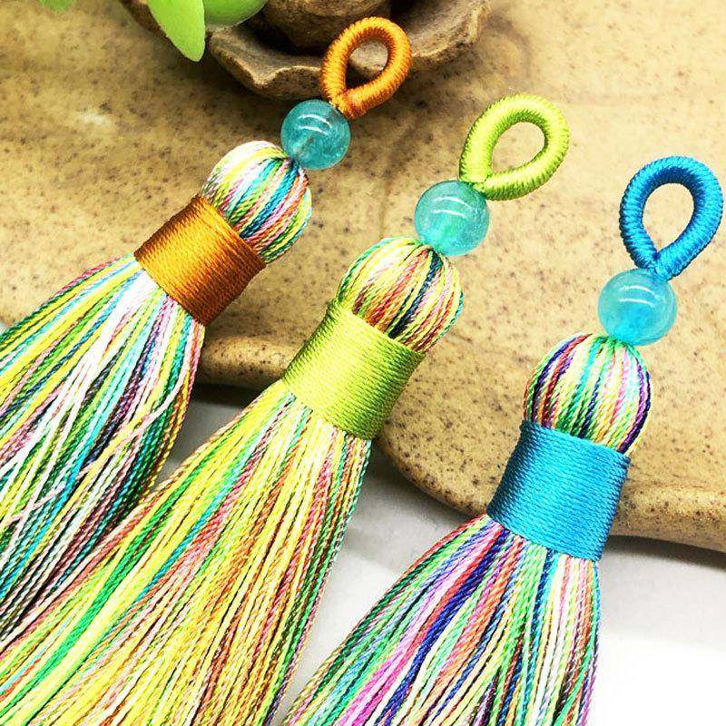 爆款拉圈带珠流苏穗子8mm迷你小流苏手工材料工艺品中国结饰品配,淘宝优惠券,粉丝福利购,淘宝优惠卷