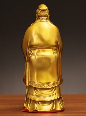 孔子摆件纯黄铜孔k夫子像人物雕塑铜像客厅送教师书房纪念品工艺