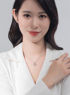999纯银跳动的心项链2025新款轻奢简约百搭小众520七夕礼物送女友