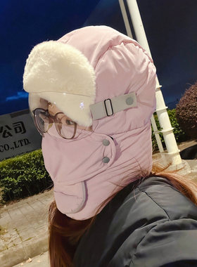 雷锋帽男女冬季加厚保暖防