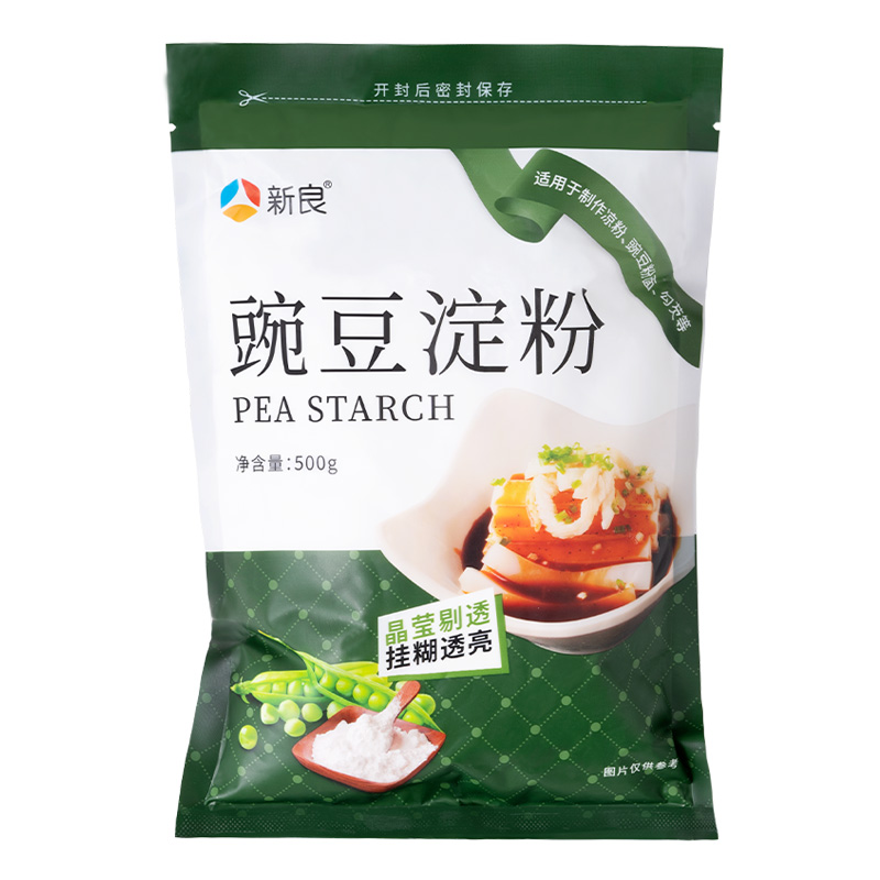 新良豌豆淀粉500g家用纯豌豆粉白凉粉豌豆粉面菜肴勾芡专用粉-图3