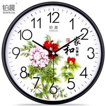 Platinum Morning 14 Inch Fashion Brief Hanging clock Living room Bedroom hanging table mute clock minimalist clock Creative quartz clock