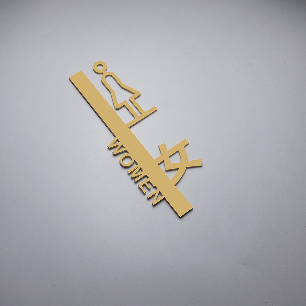 洗手间门牌男女卫生间标识牌亚克力立体厕所指示牌提示牌创意个性 - 图1