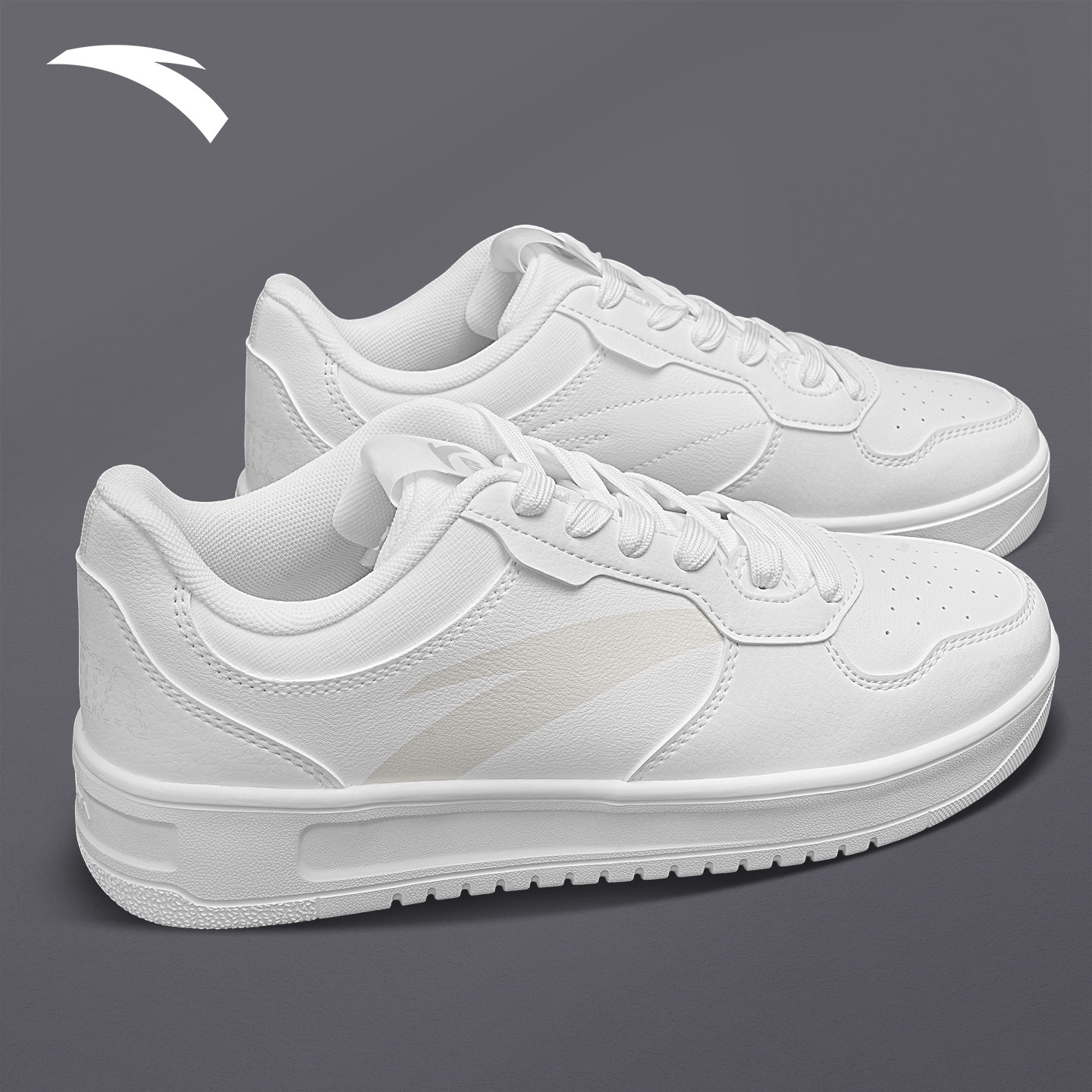 安踏轻松板鞋男款2026新款冬季厚底青少年软底小白鞋低帮休闲男鞋,淘宝优惠券,粉丝福利购,淘宝优惠卷