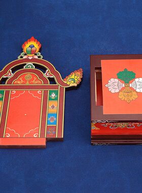 供奉座实木佛像底座菩萨木彩神台供桌家用佛龛供绘架财神爷台橡胶